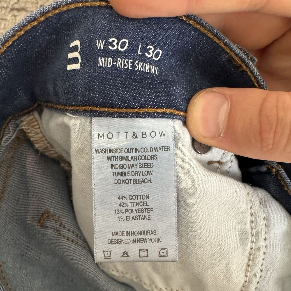 Mott & Bow Women's Skinny Jeans - Blue - Picture 9 of 10